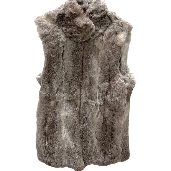 Michael Kors Rabbit Fur Vest - Grey - Small - Picture 2 of 5